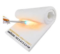 Tapis en fibre de céramique, 152 x 61 x 2,5 cm, résistant aux températures | Tapis isolant ignifuge pour poêles à bois, cheminées, poêles à granulés, conduits de fumée, fours de cuisson, chaudières