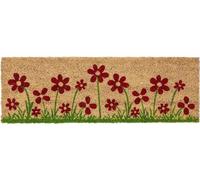 Tapis en fibre de coco antidérapant beige 25 x 75 cm