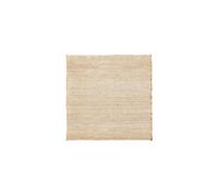 Tapis en fibres naturelles beige, carré, uni, handloom - House Doctor, Mara - 180x180 cm