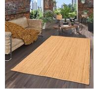 Tapis en fibres naturelles Jute fait main Salsa Noix unie - 120x170 cm