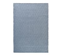 Tapis En Fibres Recy s Tissé À La Main Pessoa Bleu Naturel 120X170