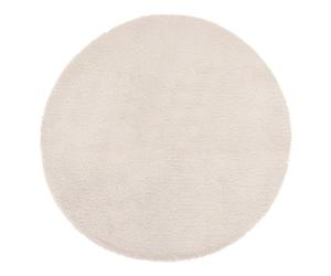 Tapis en Fourrure Ivoire Extra Doux D 80 cm - Atmosphera