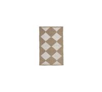 Tapis en jute beige, rectangulaire, à motifs, franges, tissé à la main - House Doctor, Dry - 60x90x1 cm