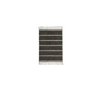 Tapis en jute et coton marron foncé, rectangulaire, à motifs, tissé main - House Doctor, Chen - 60x90x1 cm
