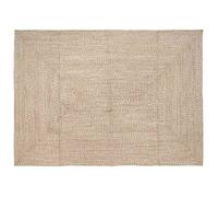 Tapis en jute fait main - vidaXL - 200x290 cm - Naturel et blanc - Rectangulaire - Moderne - Lavable en machine