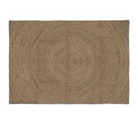 Tapis en jute moderne - vidaXL - 140x200 cm - Gris - Rectangulaire - Lavable en machine - Écologique - Design artisanal