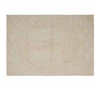 Tapis en jute moderne - vidaXL - 160x230 cm - Naturel et Blanc - Carré - Lavable en machine - Usage intérieur