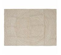 Tapis en jute moderne - vidaXL - Naturel et Blanc - 120x170 cm - Carré - Lavable en machine - Usage intérieur