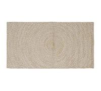 Tapis en jute moderne - vidaXL - Naturel et Blanc - 80x150 cm - Carré - Lavable en machine - Usage intérieur