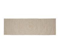 Tapis en jute moderne - vidaXL - Naturel et Blanc - 80x250 cm - Carré - Lavable en machine - Usage intérieur