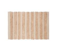 Tapis en jute naturel rayures Box - L. 90 x l. 60 cm - Blanc