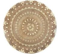 Tapis ""Shine"" jute doré D115cm - Atmosphera Créateur d'intérieur