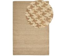 Tapis en Jute Tressé Beige 200 x 300 cm Fait Main Style Boho pour Intérieur Arap