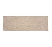 vidaXL Tapis de Surface Naturel et Blanc 80 x 300 cm Jute, Tapis Moderne Fait Main, Beau Tapis en Jute, Robuste, pour Salon, déco contemporaine et Minimaliste