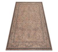 Tapis en laine ANTIGUA 518 74 JF300 OSTA - Fleurs cadre tissé à plat beige 200x300 cm