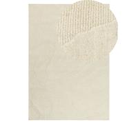 Tapis en Laine Beige 160 x 230 cm Motif Abstrait Poil Court de Style Boho Sasnak