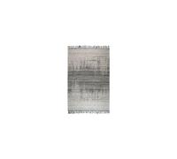 Tapis en laine bleu, rectangulaire, à motifs, style berbère, franges, fait main - White Label, Liv - 200x300x1 cm