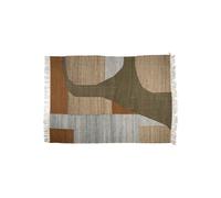 Tapis en laine et jute brun, rectangulaire, à motifs, fait main - Dutchbone, Pavilion - 160x230 cm