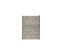 Tapis en laine gris-bleu, rectangulaire, franges, tissé main, dos coton, finition latex - Zuiver, Frills - 170x240 cm