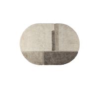 Tapis en laine gris, ovale, à motifs, shaggy, épaisseur 1 cm - Zuiver, Zest - 160x230x1 cm