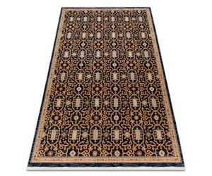 Tapis en laine KESHAN franges oriental classique 7680/53511 beige / bleu foncé 80x145 cm