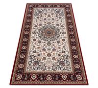 Tapis en laine NAIN Ornement cadre 6635/51036 beige / bordeaux 120x170 cm