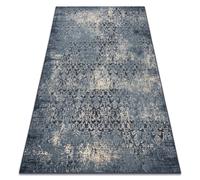 Tapis en laine NAIN Rosette vintage 7010/50911 bleu foncé / beige 200x300 cm