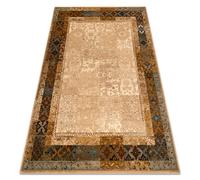 Tapis en laine OMEGA LUMENA ethnique vintage chameau 235x350 cm
