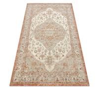 Tapis en laine SOHO 477.01.LA112 OSTA - Ornement rosette naturel terre cuite / beige 135x200 cm
