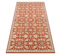 Tapis en laine SOHO 477.07.LA300 OSTA - Fleurs cadre naturel terre cuite / bleu 200x300 cm