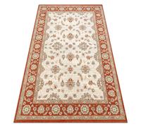 Tapis en laine SOHO 477.15.LA103 OSTA Ornement cadre naturel beige / terre cuite 200x300 cm