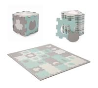 Tapis En Mousse 2 En 1 - Tapis Puzzle Pour Bébé Menthe TU