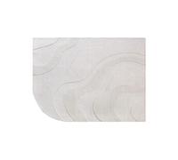 Tapis en relief 100% laine tufté main bord arrondi - 160 x 230 - Ivoire - VELORIA