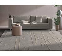 Tapis en relief en laine de Nouvelle-Zélande fait à la main - 160 x 230 cm - 1400g/m2 - Ivoire - CORALIE