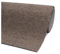 Tapis en rouleau Henry, 400x400 cm, couleur cognac, structure à bouclettes