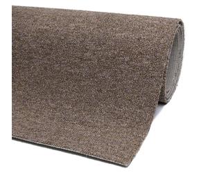 Tapis en rouleau Henry, 400x400 cm, couleur cognac, structure à bouclettes