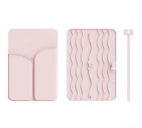 Tapis en silicone résistant à la chaleur pour fer à lisser et fer à friser Sac de rangement pliable Pochette de voyage anti-brûlure Étui de protection 20 x 29 cm (rose)