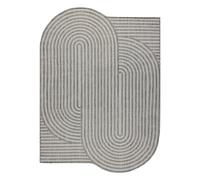Tapis en sisal ORGANIC 2131 Géométrique écru / gris - naturel forme irrégulière moderne 200x290 cm