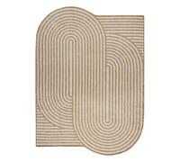 Tapis en sisal ORGANIC 2131 Géométrique écru / naturel - forme irrégulière moderne 200x290 cm
