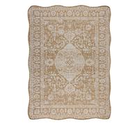 Tapis en sisal ORGANIC 2762 Ornement cadre naturel / écru - forme irrégulière moderne 200x290 cm