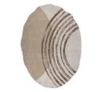 Tapis en sisal ORGANIC 2767 Géométrique écru / naturel - forme irrégulière moderne 240x330 cm