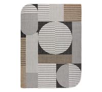 Tapis en sisal ORGANIC 2769 Géométrique écru / noir - naturel forme irrégulière moderne 240x330 cm