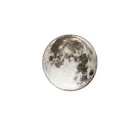 Tapis en tissu gris, rond, à motifs, intérieur/extérieur, adapté au chauffage au sol, mélange decolan/polyester - Zuiver, Moon - Ø280 cm