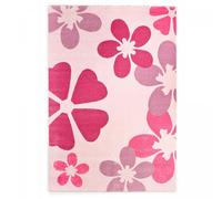 Tapis enfant 120x170 rectangle tissé rose BLUME