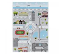 Tapis enfant 160x230 Lavable 30° CIRPLAY gris et bleu