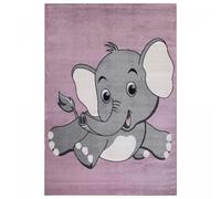 Tapis enfant 160x230 rectangle tissé gris et crème CANFIL