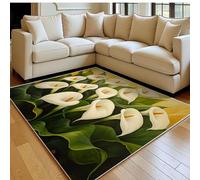 Tapis Enfant 180 x 270 cm Lys Calla Doux Poil Court Antidérapant Moderne Blanc Grand Tapis Salon Chambre Cuisine Salle à Manger Bureau