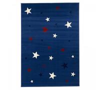 Tapis enfant 190x280 rectangle tissé bleu LYN1 NIGHTSKY