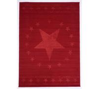 Tapis enfant 200x290 rectangle tissé rouge LYN1 1ST START