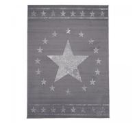 Tapis enfant 60x110 rectangle tissé gris LYN1 1ST START